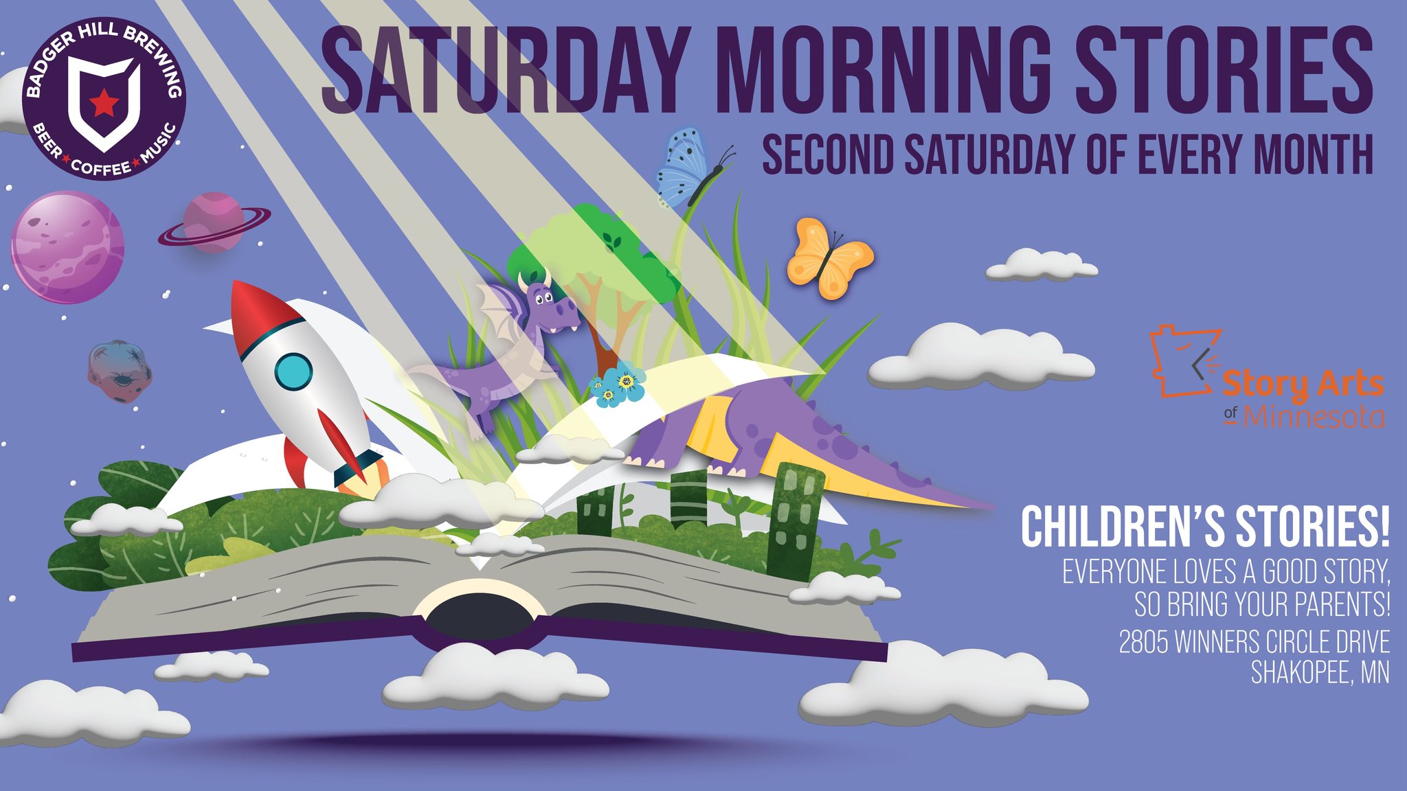 Saturday Morning Story Telling at Badger Hill – Teller: Katie Knutson
